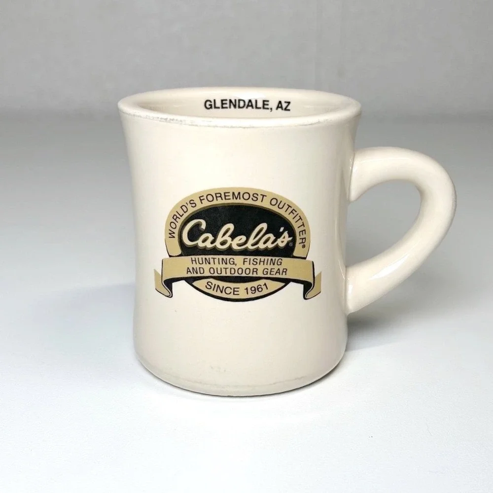 Cabela's Hunting Fishing Heavy Collectable‎ Diner coffee Glendale AZ Retro Mug
